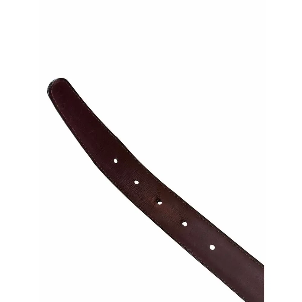 Brighton Genuine Lizard Belt Women’s 36 Black 30503 Gold Buckle Classic